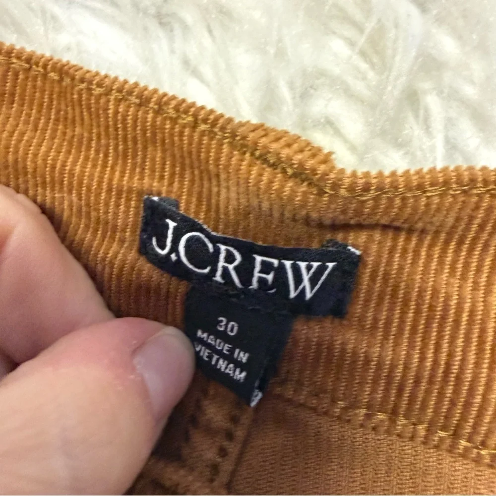 J.Crew Corduroy Wide Leg Crop Pants Brown High Rise Size 30